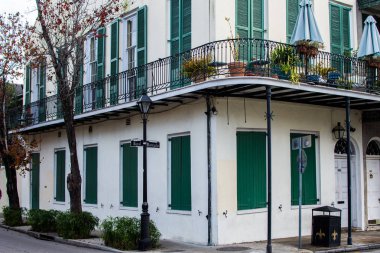New Orleans, Louisiana bulutlu bir D üzerinde şehir Fransız çeyrek