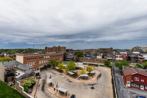 Αεροφωτογραφία του ιστορικό Frederick, Maryland κοντά Creek Κάρολ Promena — Φωτογραφία Αρχείου