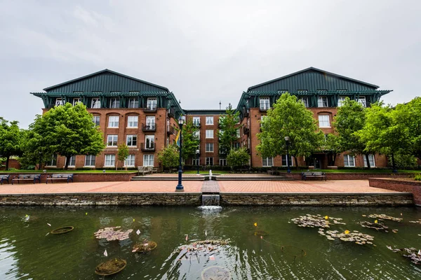 Carroll Creek Promenade Park a Federick, Maryland — Foto Stock