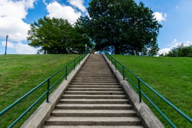 Federal Hill Park overlooking Batimore City, Maryland clipart