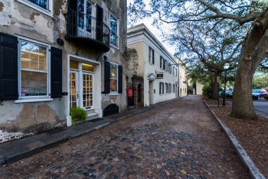 Historic Downtown Charleston South Carolina on a Warm Day clipart