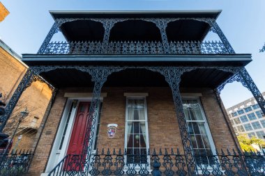 Tarihi şehir merkezi Mobile, Alabama sıcak bir gün boyunca