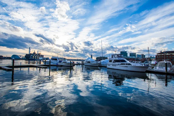 Fells Point Water Front Boats in Baltimore, Maryland — Stock Photo, Image