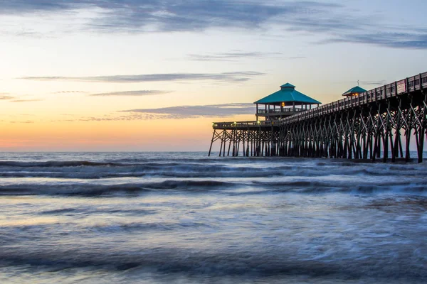 Folly Beach en Folly Beach Island Charleston, Carolina del Sur Dur — Foto de Stock