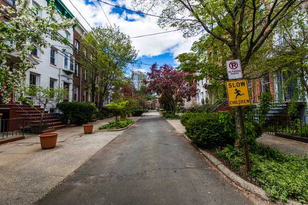 Historisches Viertel der Gerichtsstraße in Wooster Square in neuen Hafen — Stockfoto