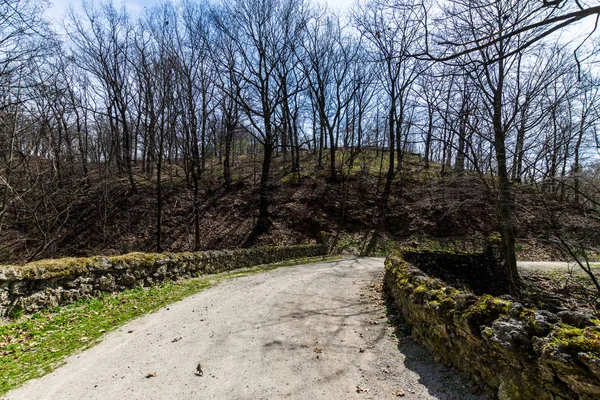 Ponte do Parque Histórico em Schenley Park na Pensilvânia de Pittsburgh — Fotografia de Stock