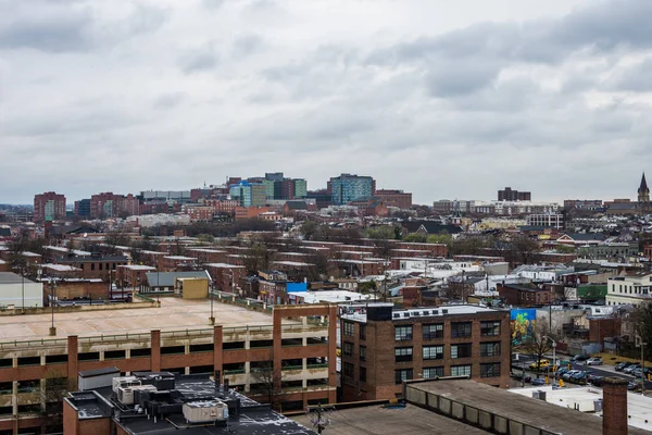 Skyline di North Fells Point e Patterson Park a Baltimora mar — Foto Stock