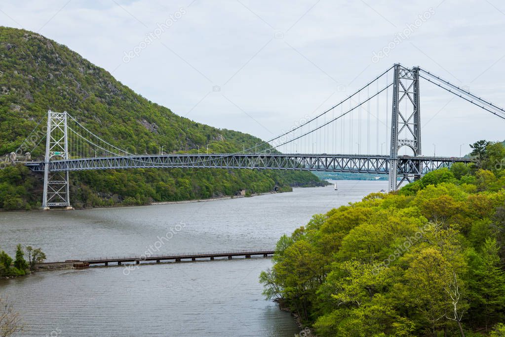 Skyline of Bear Mountain State park From Fort Montgomery in Upst