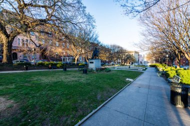 Görünümü, şehir merkezinde Mount Vernon, baltimore maryand baharda vurdu