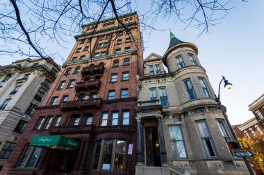 Görünümü, şehir merkezinde Mount Vernon, baltimore maryand baharda vurdu