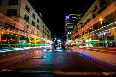 Norfolk, Virginia sıcak sonbahar gece boyunca