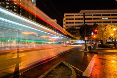 Norfolk, Virginia sıcak sonbahar gece boyunca
