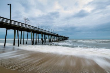 Ocean Front Virginia Beach, Virginia sıcak sonbahar günü sırasında