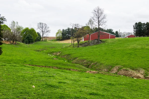 Landscape of lush farmland around southern york county pennsylva — Stock Photo, Image