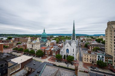Tarihi şehir merkezinde, hava Harrisburg, Pennsylvania yanına