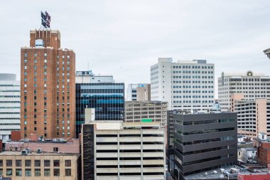 Tarihi şehir merkezinde, hava Harrisburg, Pennsylvania yanına