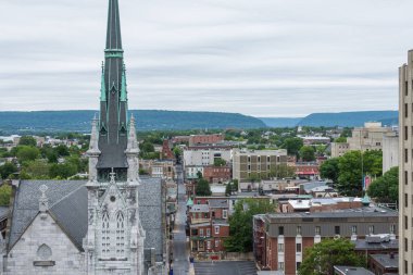 Tarihi şehir merkezinde, hava Harrisburg, Pennsylvania yanına