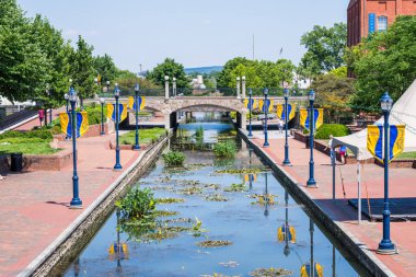 Scenic Area in Carrol Creek Promenade in  Frederick, Maryland clipart