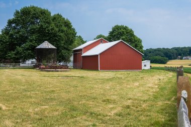 Kırsal ülke York County Pennsylvania tarım arazileri, bir yaz gününde