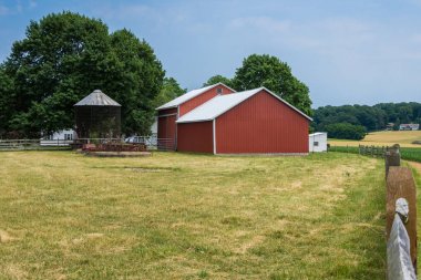 Kırsal ülke York County Pennsylvania tarım arazileri, bir yaz gününde