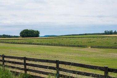 Kırsal ülke York County Pennsylvania tarım arazileri, bir yaz gününde