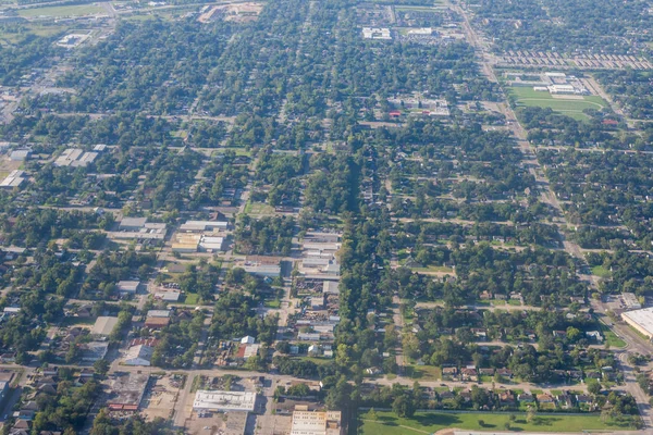 Yukarıdan Houston, Texas varoşlarda bir uçak metropol alanı