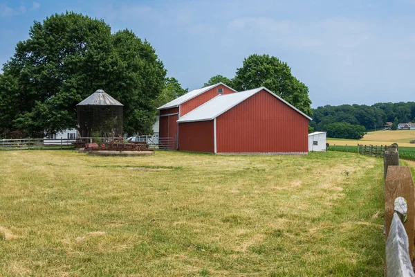 Campo Rural Condado York Pennsylvania Farmland Día Verano — Foto de Stock