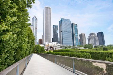 Milenyum Park şehir manzarası Chicago, Illinois