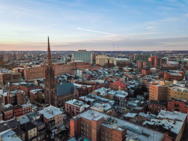 Şehir merkezinin hava Baltimore, Maryland Mount Vernon yerden