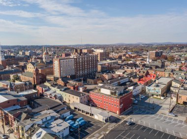 Şehir merkezinde York, Pennsylvania Historic District Royal Square yanında hava