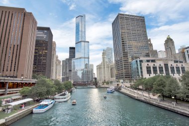 Kuzey Chicago River Riverwalk Kuzey şube Chicago Nehri Chicago, Illinois
