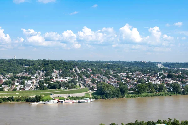 Skyline Cincinnati Ohio Verano Desde Otro Lado Del Río Ohio — Foto de Stock