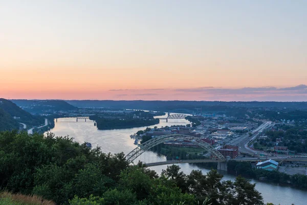 Pittsburgh Pennsylvania Mount Washington Gece Manzarası — Stok fotoğraf