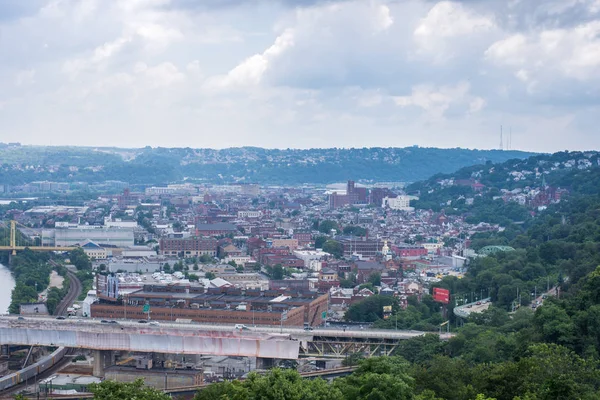 Skyline Від Гора Вашингтон Пітсбург Пенсільванія — стокове фото