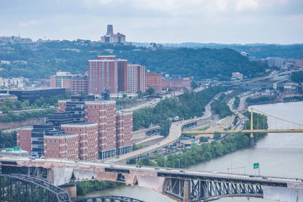Skyline Pittsburgh Pennsylvania Från Mount Washington — Stockfoto
