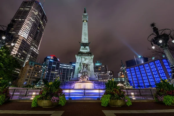 Katona Tengerész Emlékmű Downtown Indianapolis Indiana — Stock Fotó