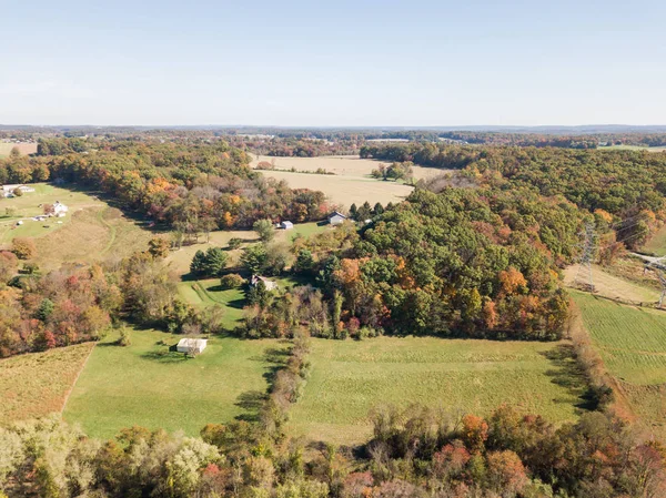 Aerials Country Farm Land White Hall Maryland — Foto de Stock