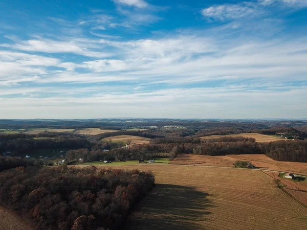 新しい自由 ペンシルバニアの田園南ヨーク郡美しい雲 — ストック写真