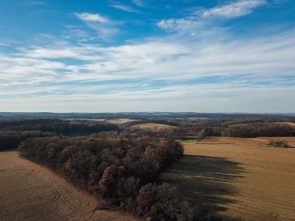 Piękne Chmury Nad Wiejskich Południowych York County Nowej Wolności Pensylwania — Zdjęcie stockowe