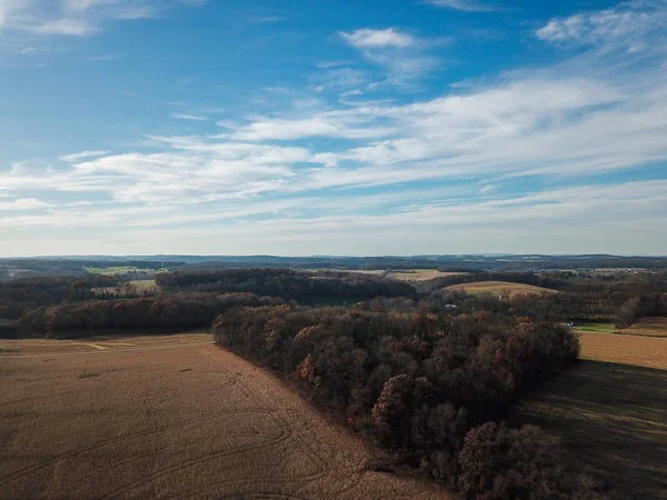 Piękne Chmury Nad Wiejskich Południowych York County Nowej Wolności Pensylwania — Zdjęcie stockowe