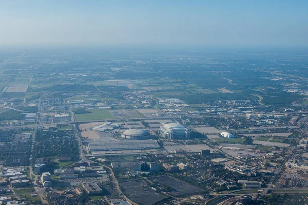 Metropolis Area Houston Texas Banlieues Haut Dans Avion — Photo