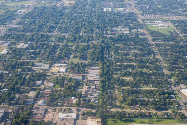 Yukarıdan Houston, Texas varoşlarda bir uçak metropol alanı
