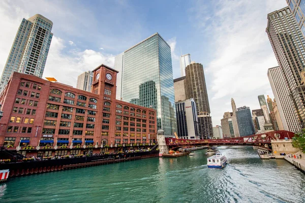 Kuzey Chicago River Riverwalk Kuzey Şube Chicago Nehri Chicago Illinois — Stok fotoğraf