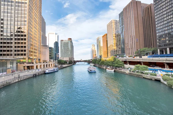 Kuzey Chicago River Riverwalk Kuzey Şube Chicago Nehri Chicago Illinois — Stok fotoğraf