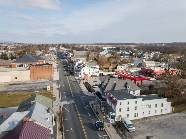 Antennes Van Historische Littlestown Pennsylvania Naburige Gettysburg — Stockfoto