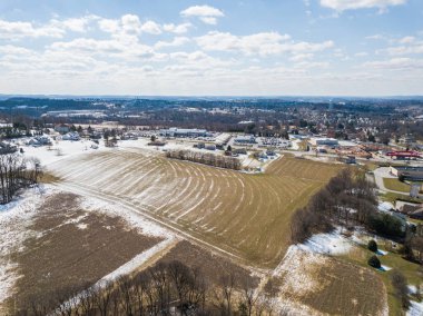Hava evleri ve kırmızı aslan, Pennsylvania'da York ilçe tarım arazisi