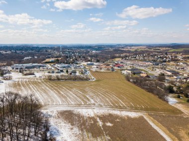 Hava evleri ve kırmızı aslan, Pennsylvania'da York ilçe tarım arazisi