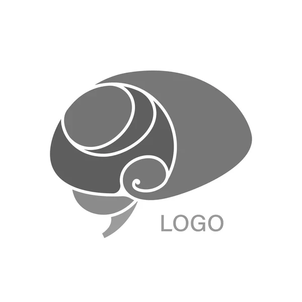 Логотип серого мозга — стоковый вектор