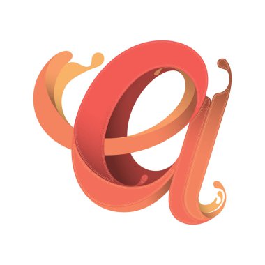 baş harfleri bir sıçrama ve vintage renk modelleri sembolü tipografi için idealdir