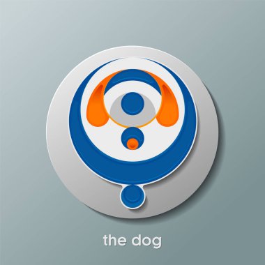 trendy köpek daire simgesi tasarımlarınız için uygundur